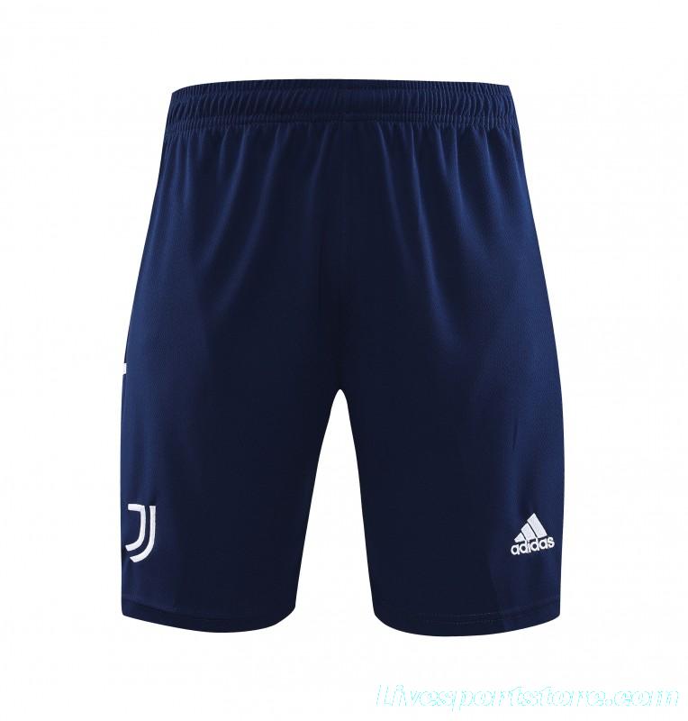 23 24 Juventus Red Navy Stripe Short Sleeve+Shorts