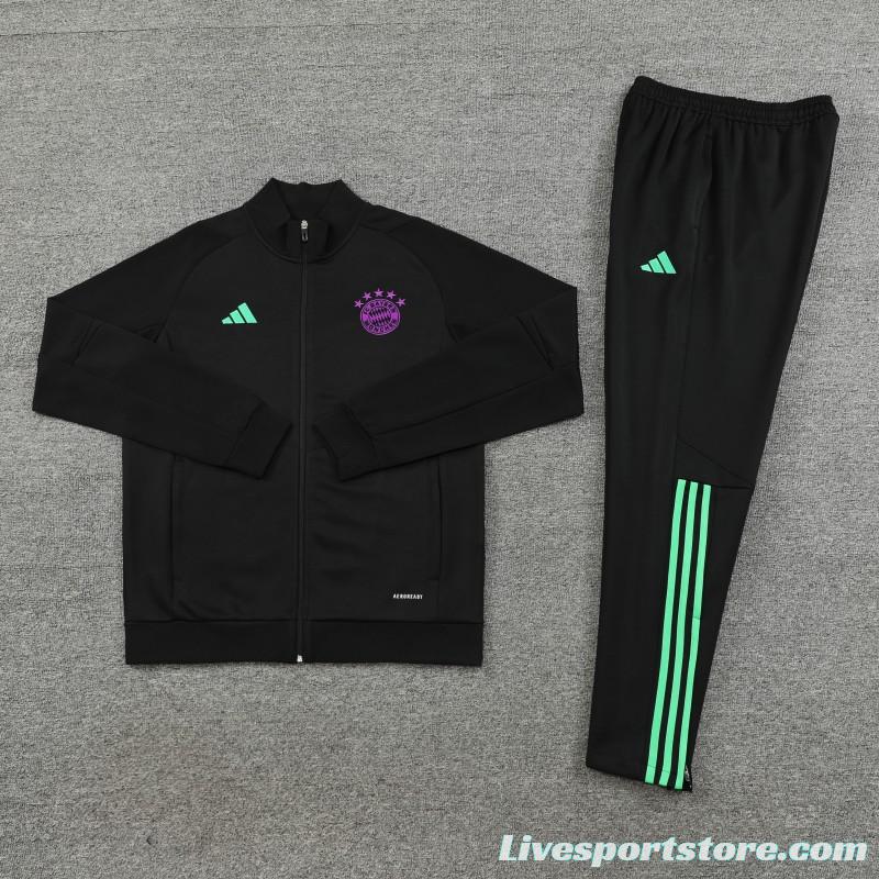 23/24 Bayern Munich Black/Purple Full Zipper +Pants