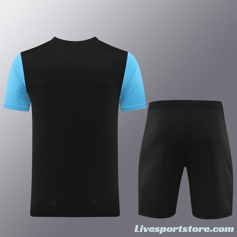 23/24 NIKE Black/Blue Short Sleeve Jersey+Pants