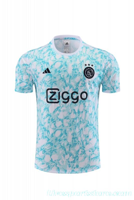 23/24 Ajax Blue/White Short Sleeve Jersey+Shorts