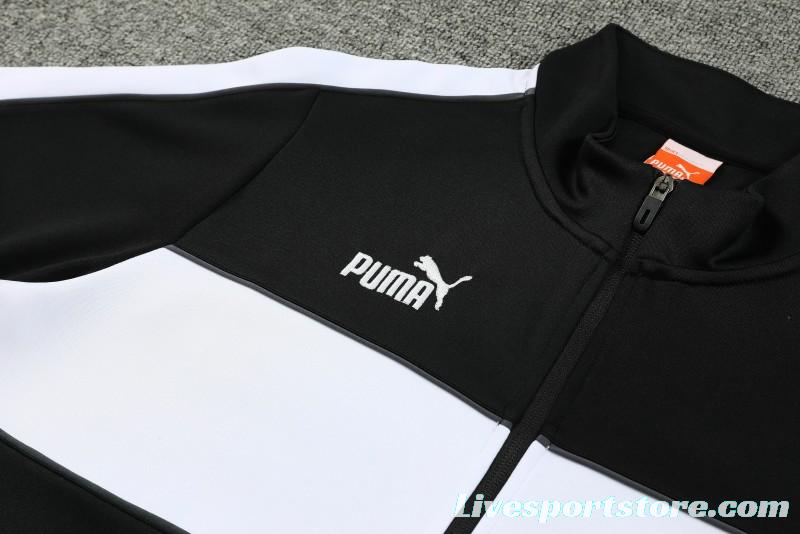 23/24 Puma Black White Full Zipper Jacket+Pants