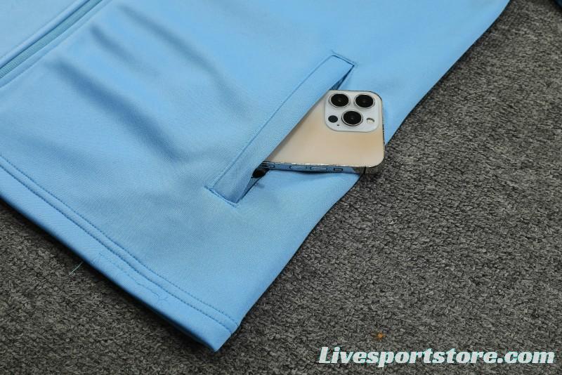 23/24 Manchester City Blue Full Zipper Jacket+Pants