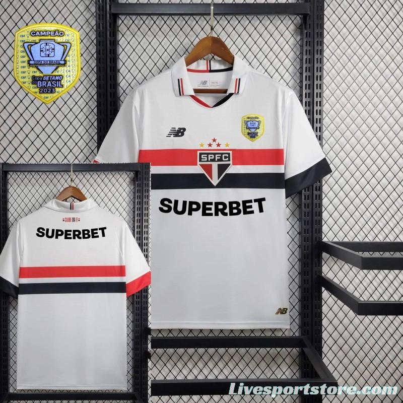 24/25 Sao Paulo Home Jersey + All Sponsors