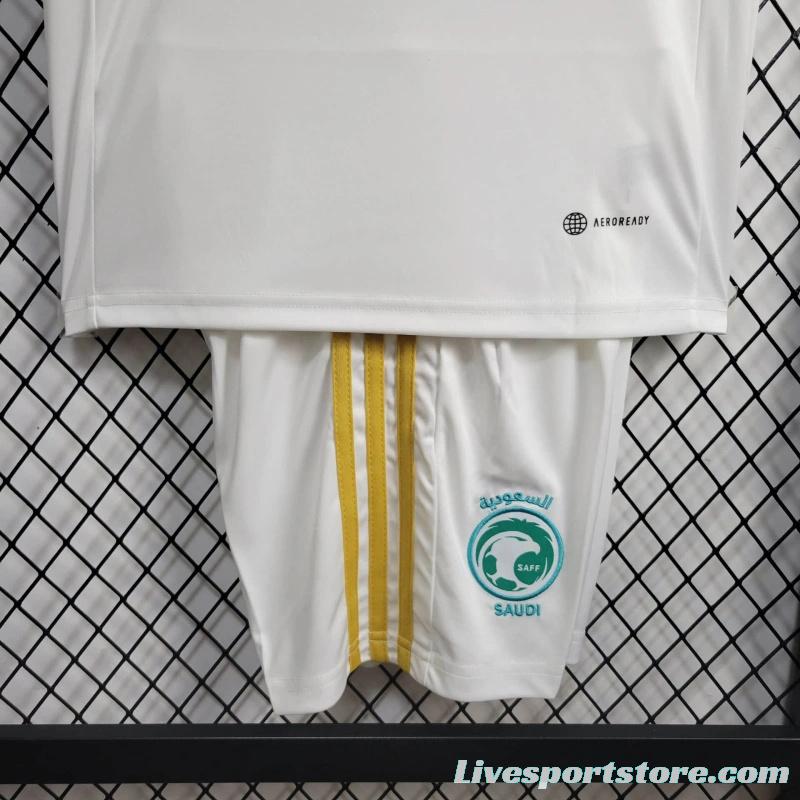 2024 Kids Saudi Arabia Away White Jersey