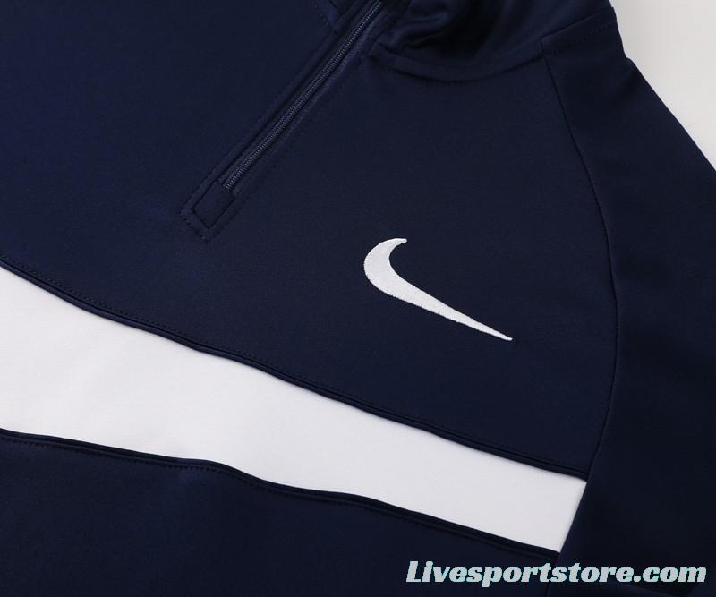 2024 Nike Navy/White Half Zipper Jacket+Pants