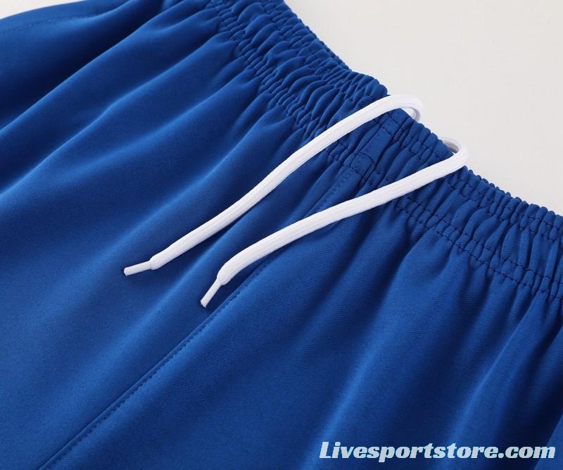 2024 Nike Blue/White Half Zipper Jacket+Pants