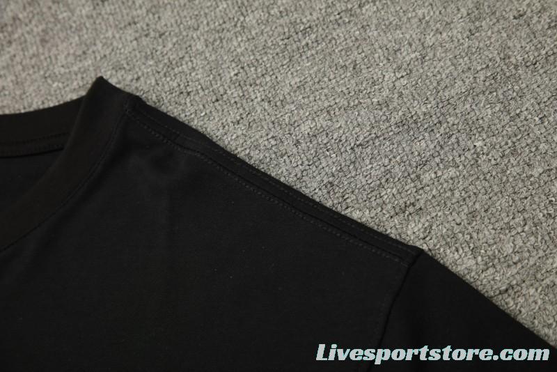 2024 Nike Black Cotton Short Sleeve Jersey+Shorts