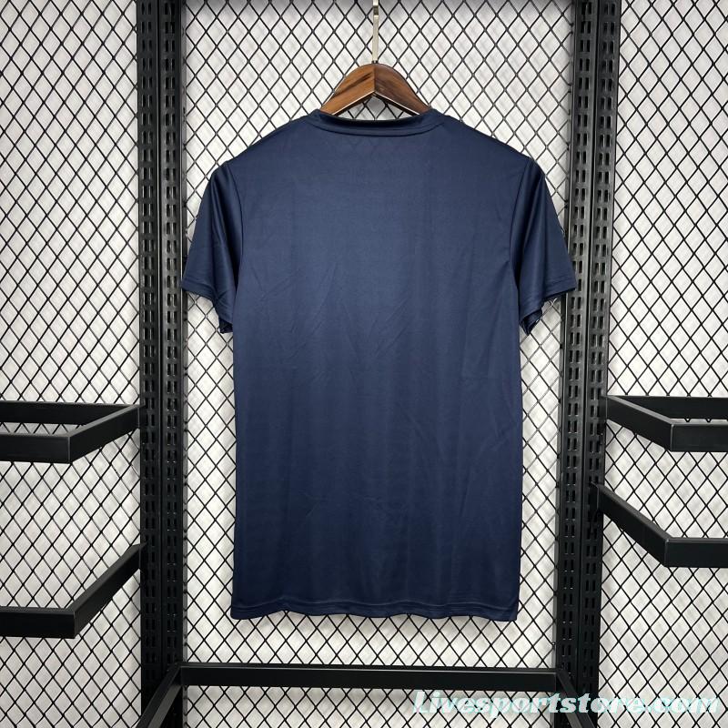 2024 Adidas  Royal Blue Cotton T-shirt #1033