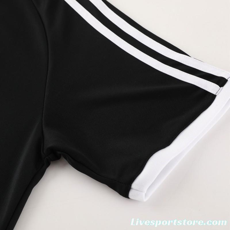 24/25 Adidas Original Black Short Sleeve Jersey+Shorts