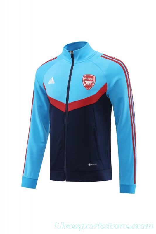 24/25 Arsenal Black/Blue Full Zipper Jacket +Long Pants