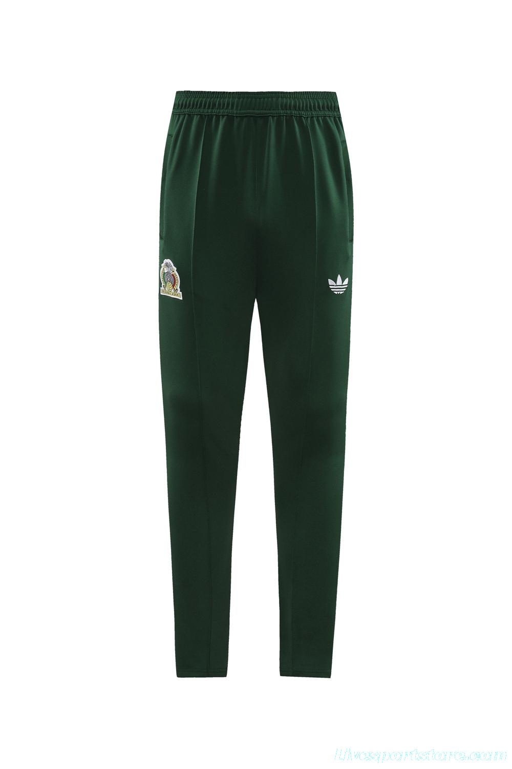 2024 Mexico Green Full Zipper Jacket +Long Pants