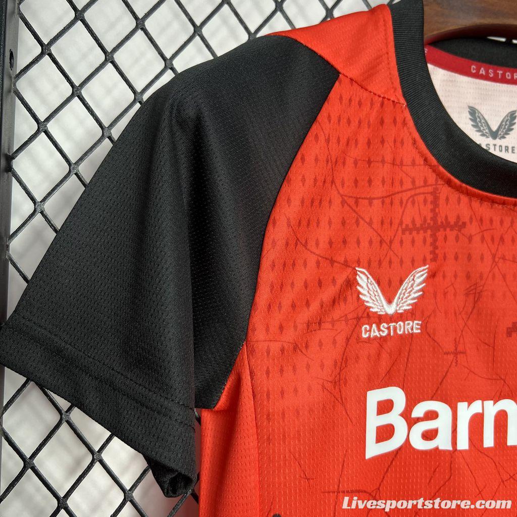 24/25 Kids Bayer 04 Leverkusen Home Jersey