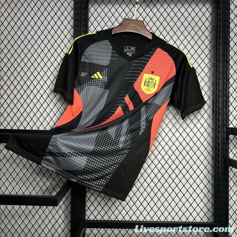 2024 Spain Euro Goalkeeper Black Jersey