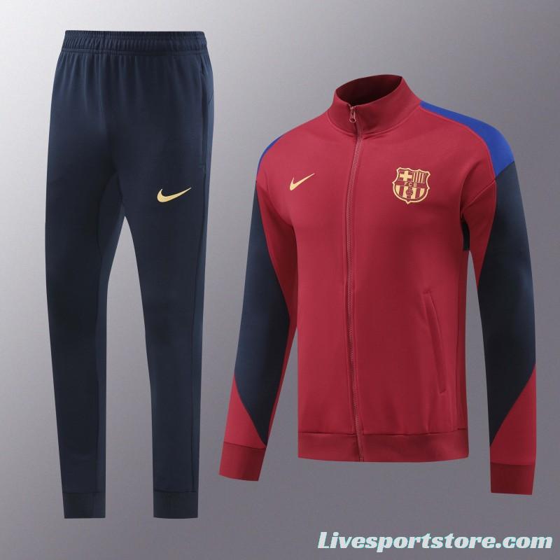 24/25 Barcelona Wine Full Zipper Jacket +Long Pants