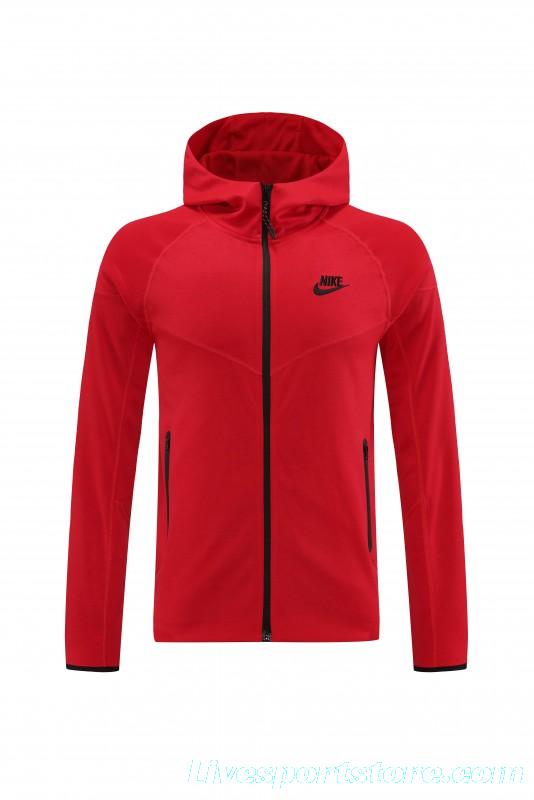 24/25 Nike Red Hoodie Full Zipper Jacket +Long Pants