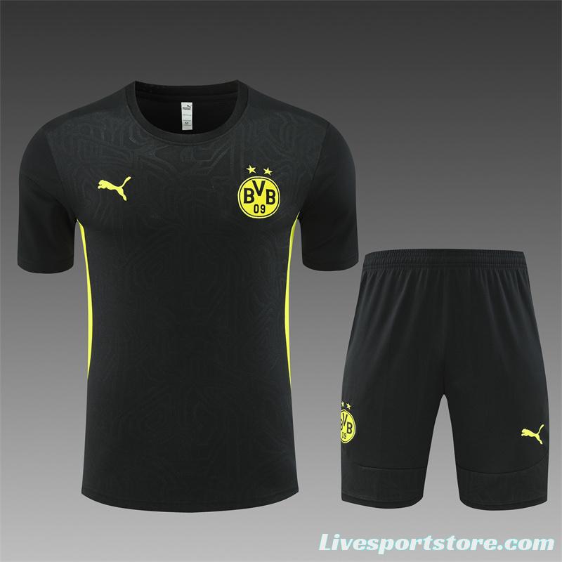 24/25 Borussia Dortmund Black Short Sleeve Jersey+Shorts