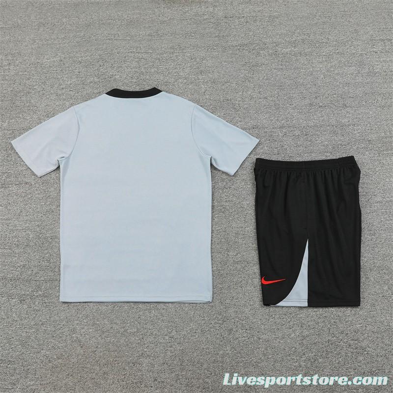 2024 South Korea Grey Short Sleeve Jersey+Shorts