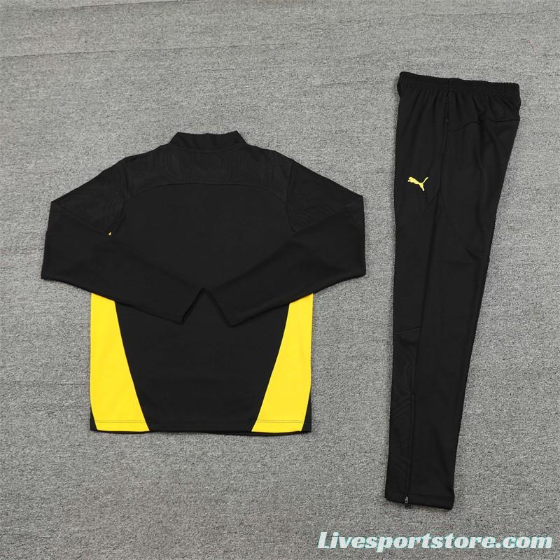 24/25 Borussia Dortmund Black Half Zipper Jacket+Long Pants