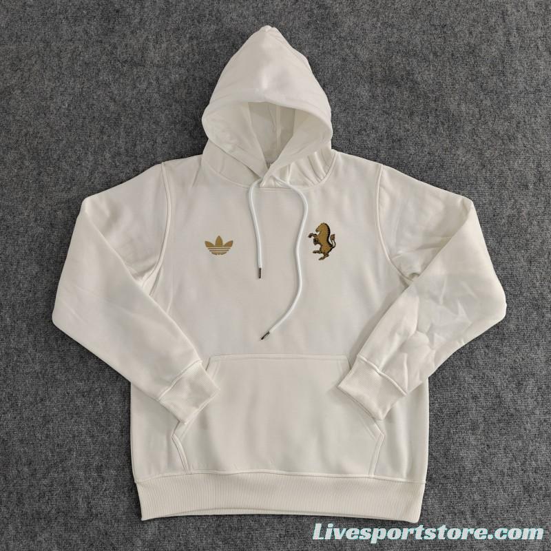 2024 Juventus Black/Navy/Grey/Beige/White Hoodie With Golden Badge