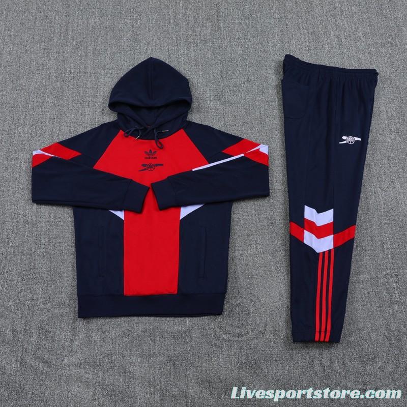 24/25 Arsenal Red/Navy Hoodie Jacket +Long Pants