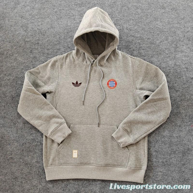 24/25 Bayern Munich Navy/Red/Black/Beige/Grey Hoodie WIth Black Badge