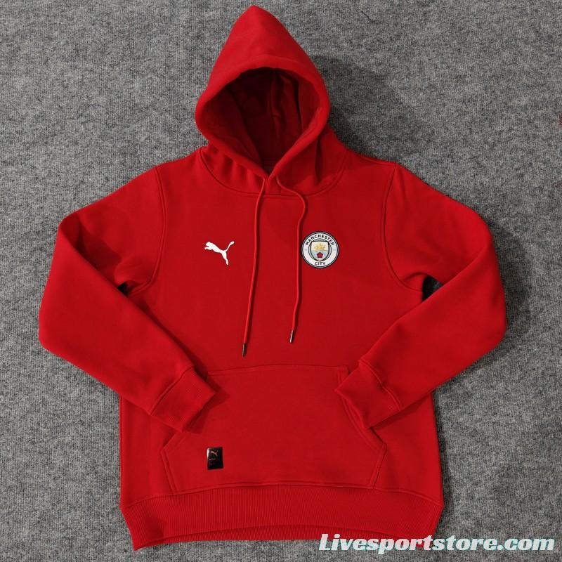 24/25 Manchester City Navy/Red/Black/Beige/Grey Hoodie WIth Black Badge