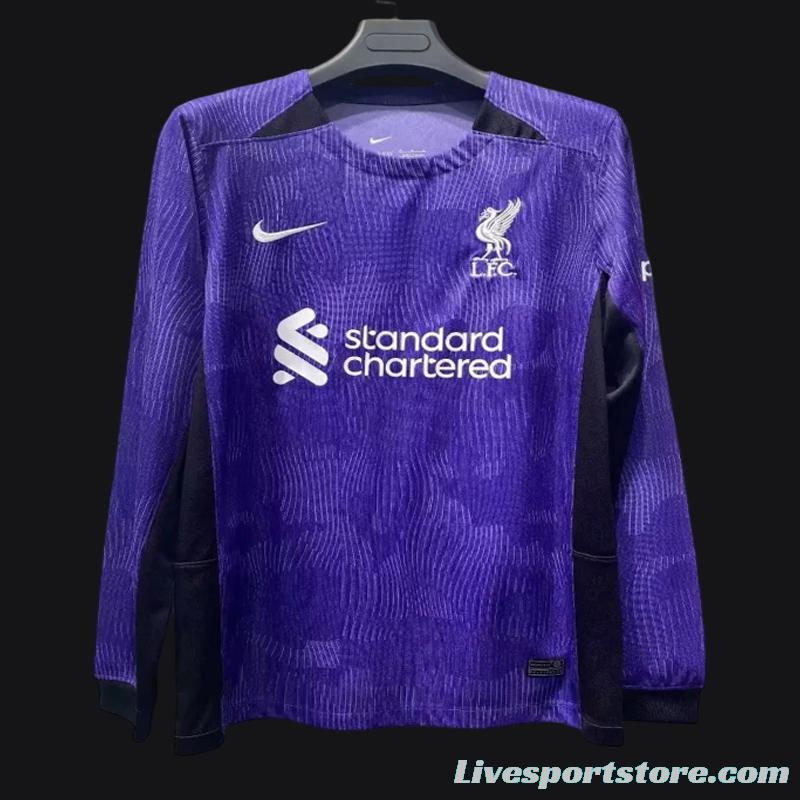 23/24 Liverpool Long Sleeve Third Purple Jersey