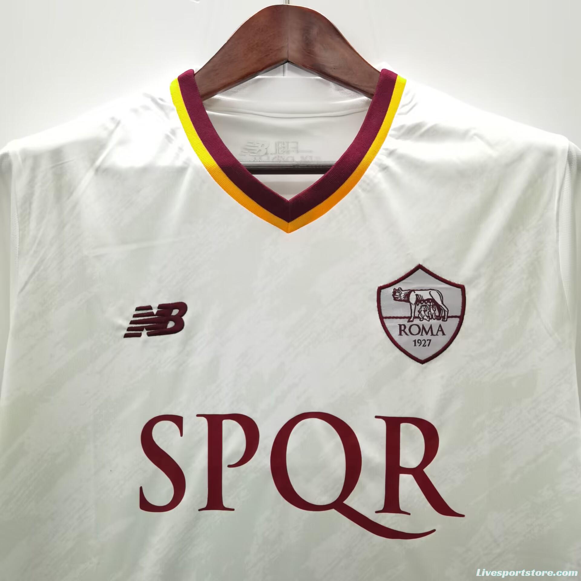 22/23 AS Roma Away White SPQR Jersey