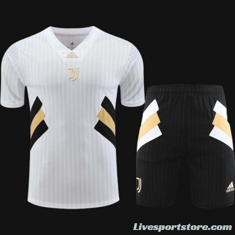 23-24 Juventus Remake Icon White Short Sleeve Jersey+Shorts