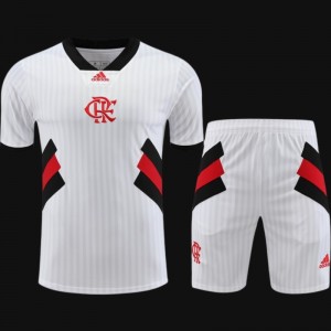 23-24 Flamengo White Remake Icon White Short Sleeve Jersey+Shorts