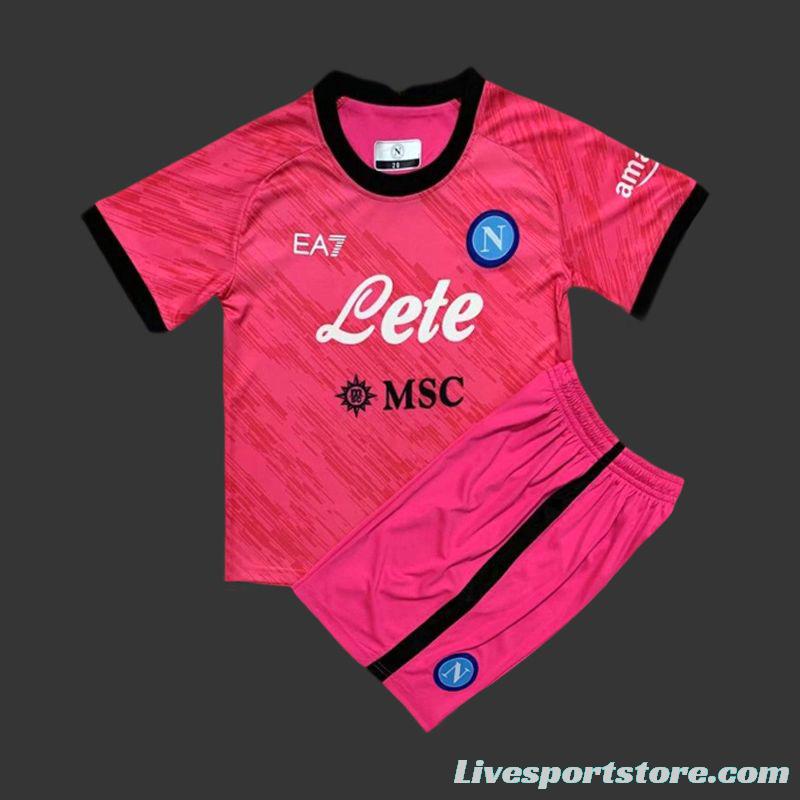 22/23 Kids EA7 Napoli Goalkeeper Pink