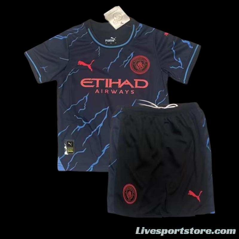 23/24 Kids Manchester City Third Jersey