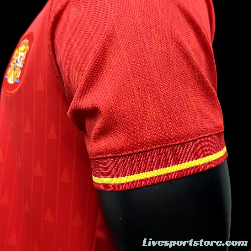 Retro 1988-91 Spain Home  Jersey