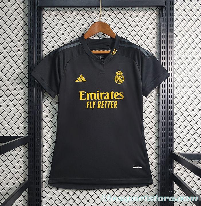 23/24 Women Real Madrid Third Black Jersey