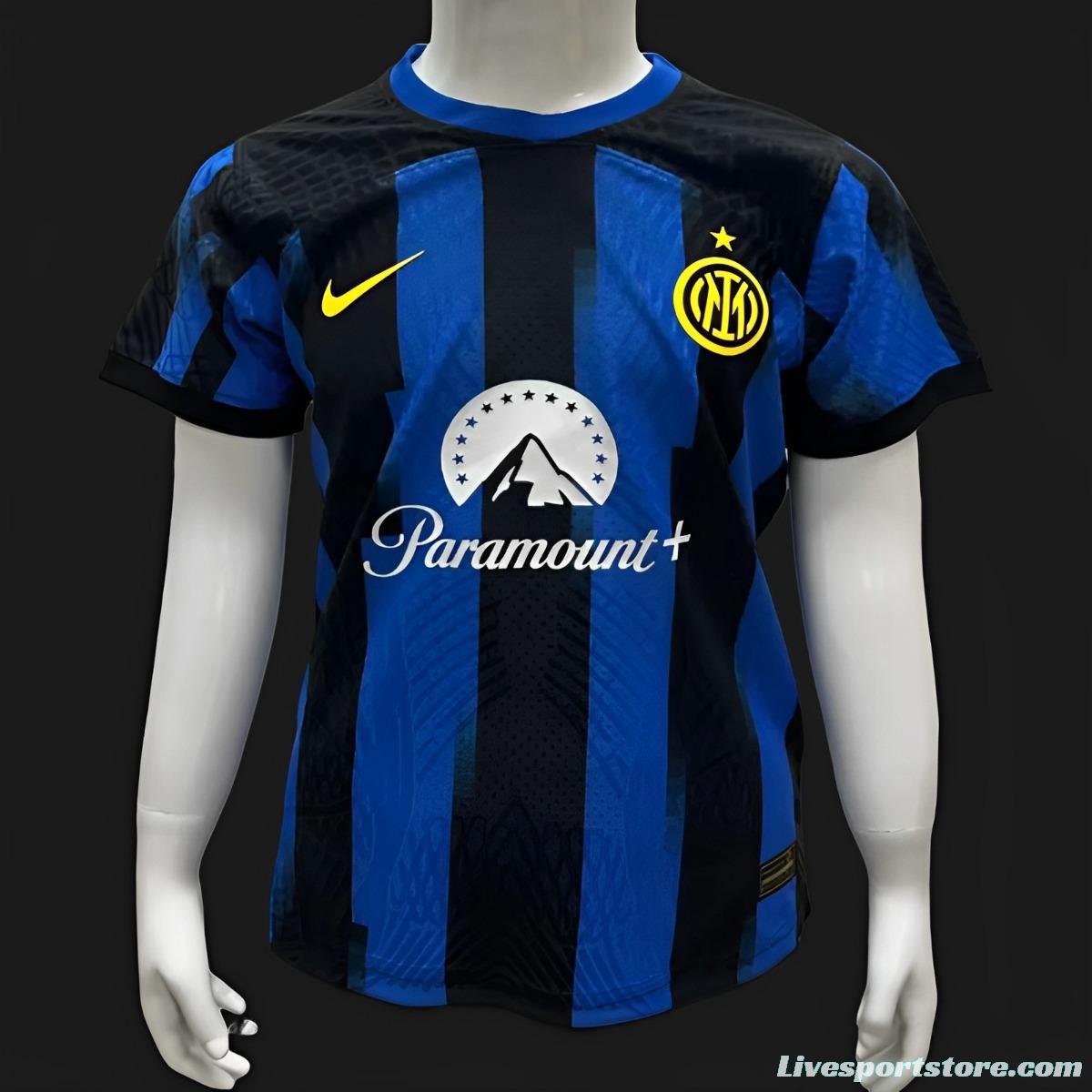 Player Version 23/24 Kids Inter Milan Home Jersey