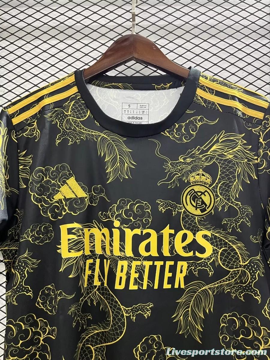 23/24 Real Madrid Black/Yellow Dragon Jersey