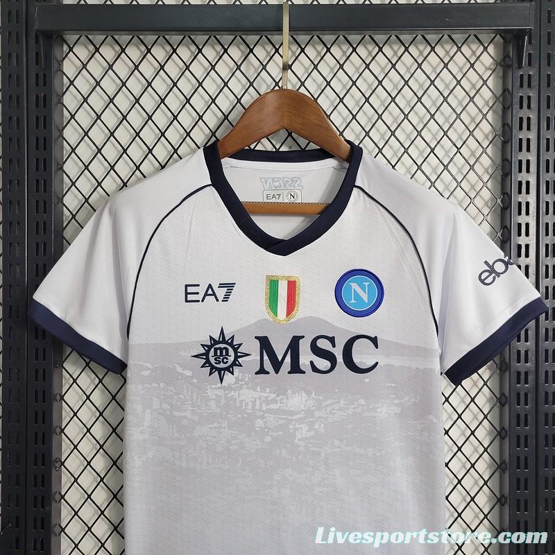 23/24 Kids Napoli Away White Jersey