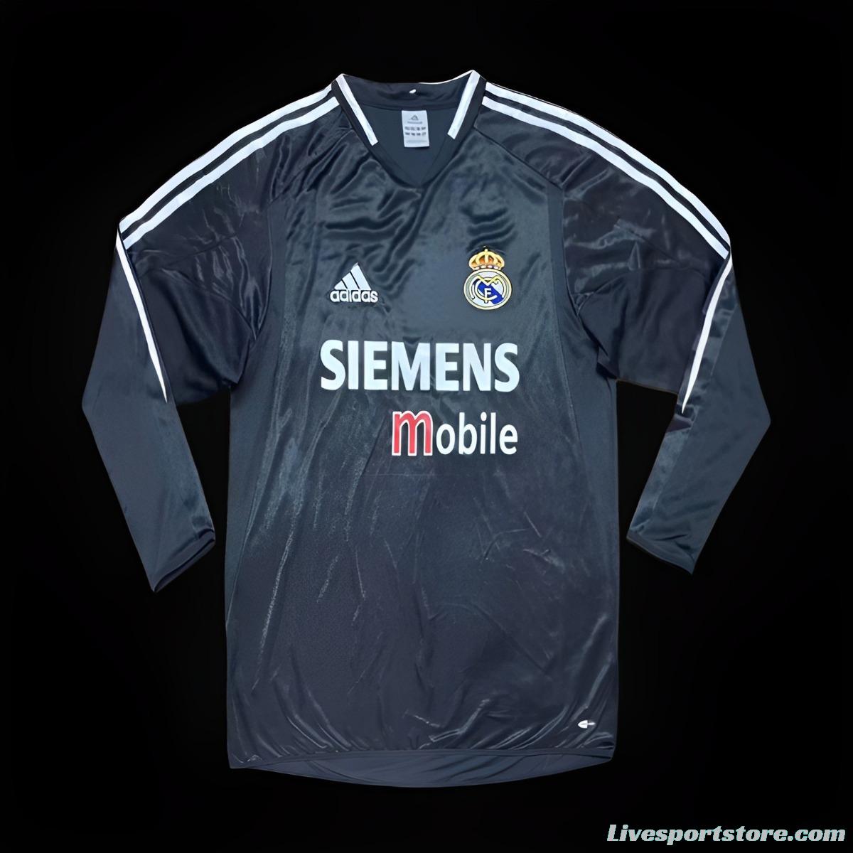 Retro 04/05 Real Madrid Third Black Long Sleeve Jersey