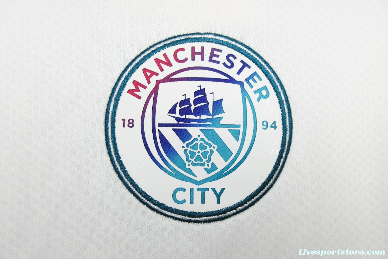 Retro 21/22 Manchester City Away White Jersey