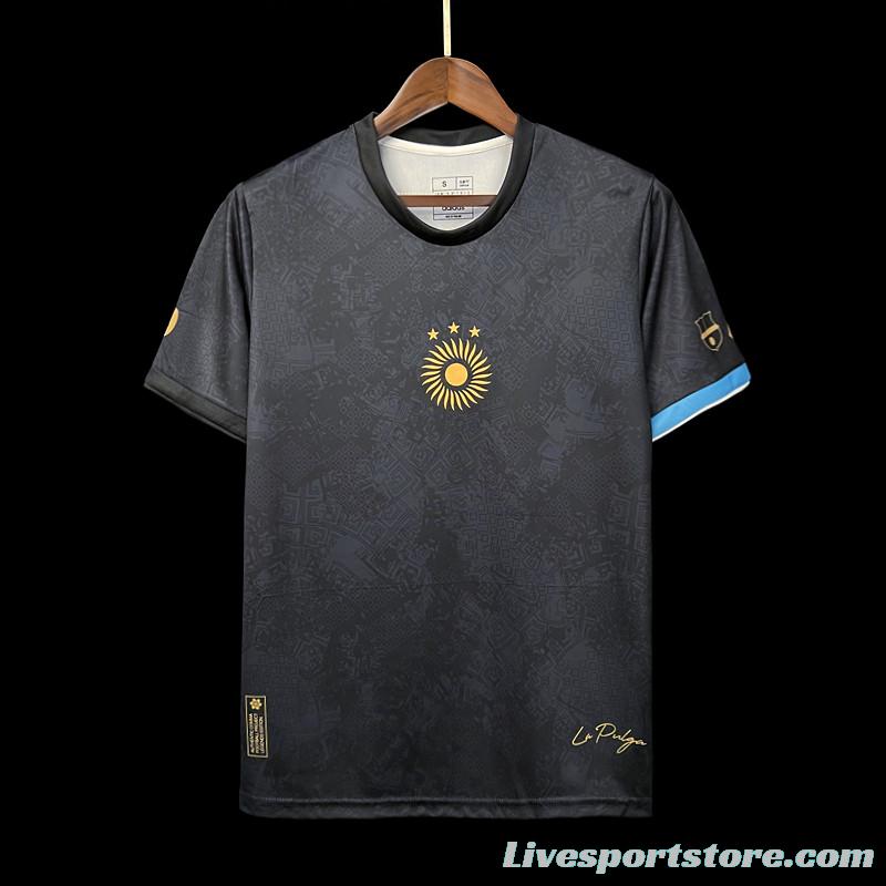 2023 Argentina La Pulga Black Lionel Messi Jersey