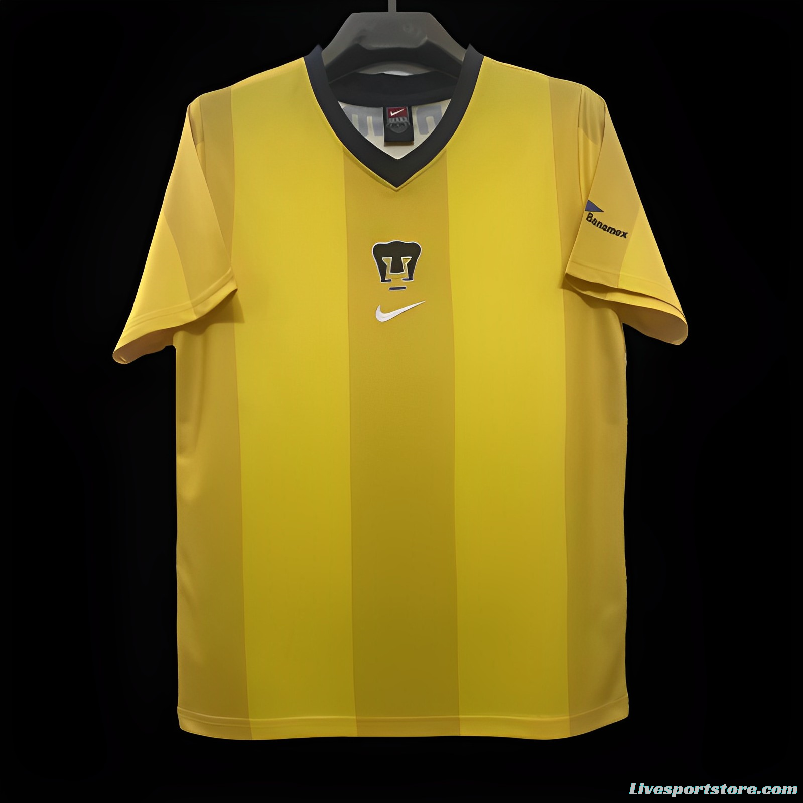 Retro 00/01 Pumas UNAM Away Yellow Jersey