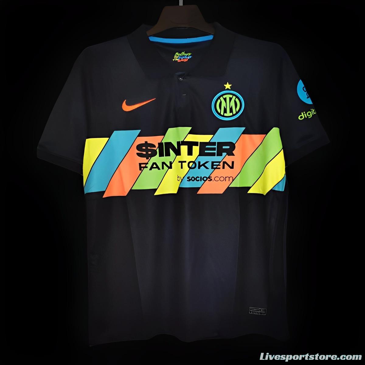 Retro 21/22 Inter Milan Third Black Jersey