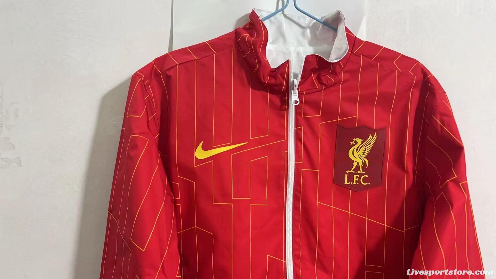 24/25 Liverpool Red/White Reversible Full Zipper Jacket