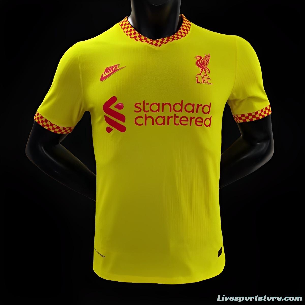 Player Version 21/22 Retro Liverpool Third Yellow Jersey