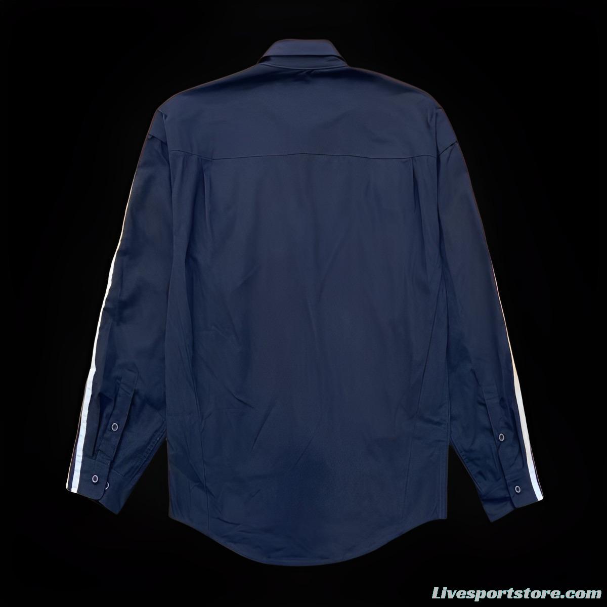 23/24 Manchester United xBalenciaga Navy Long Sleeve Shirt