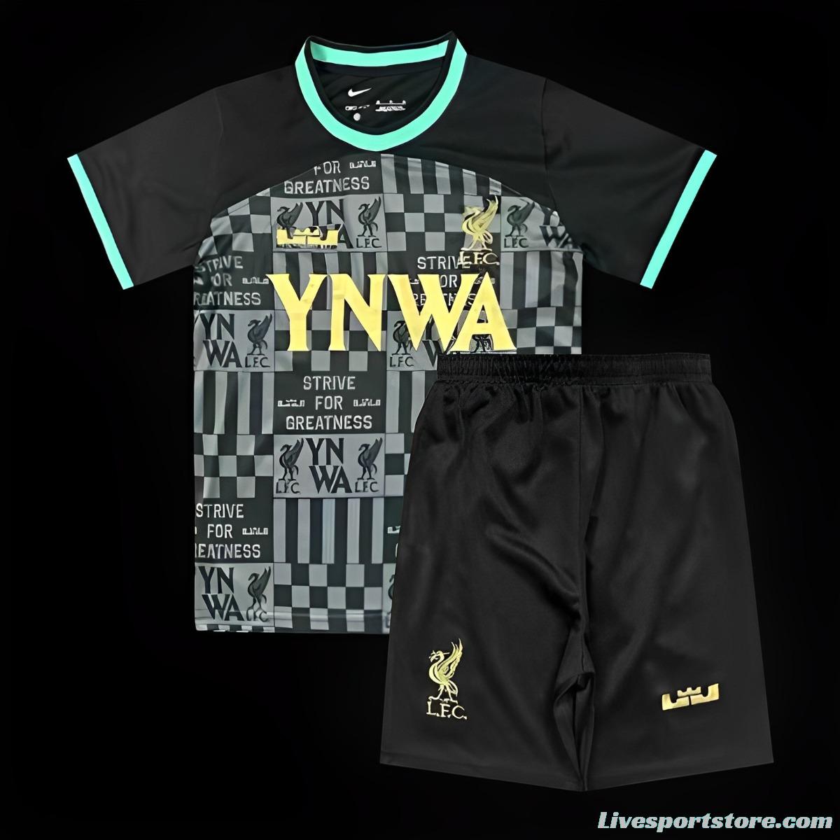 23/24 Kids Liverpool xLebron YNWA Black Jersey