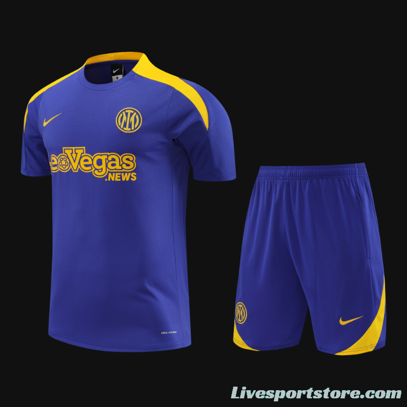 24/25 Inter Milan Blue Short Sleeve Jeresy+Shorts