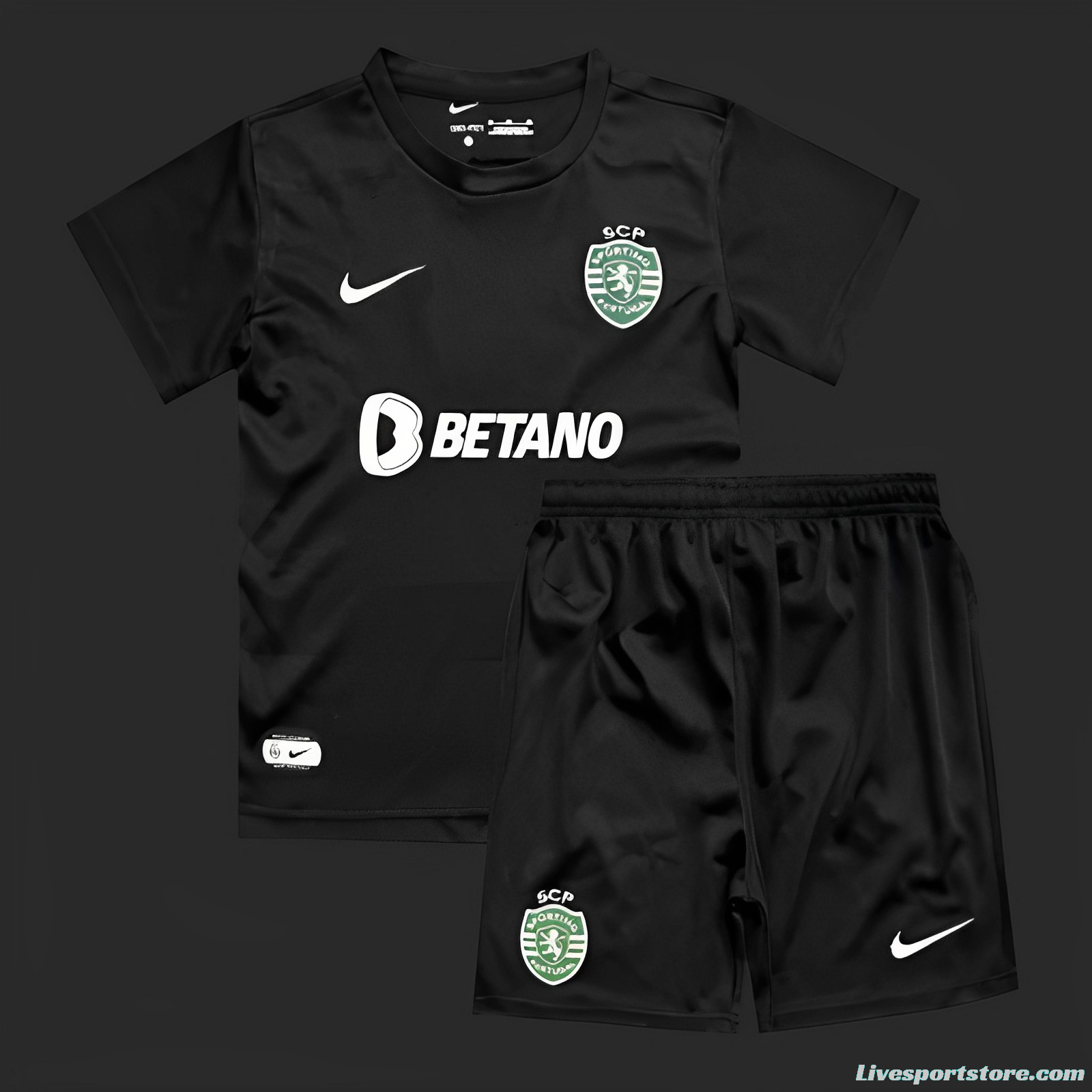 23/24 Kids Sporting Lisbon Forth Black Jersey