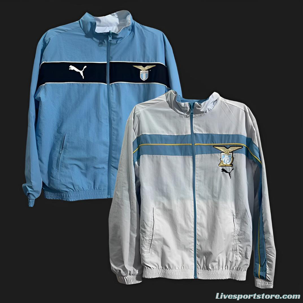 23/24 Lazio White/Blue Reversible Windbreaker