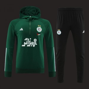 2024 Algeria Green Hoodie  Full Zipper Hoodie Jacket+Pants